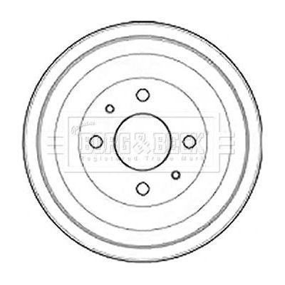 Genuine Borg & Beck Brake Drum fits Fiat Panda 0612 BBR7253 Borg & Beck  - Dynamic Drive