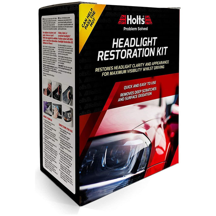 Holts Car Headlight Restoration Kit Restore Clarity & Appearance MOT HREP0031A Holts  - Dynamic Drive