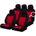 Lumbar Red Full Set Front & Rear Car Seat Covers for Suzuki Swift All Models UKB4C  - Dynamic Drive