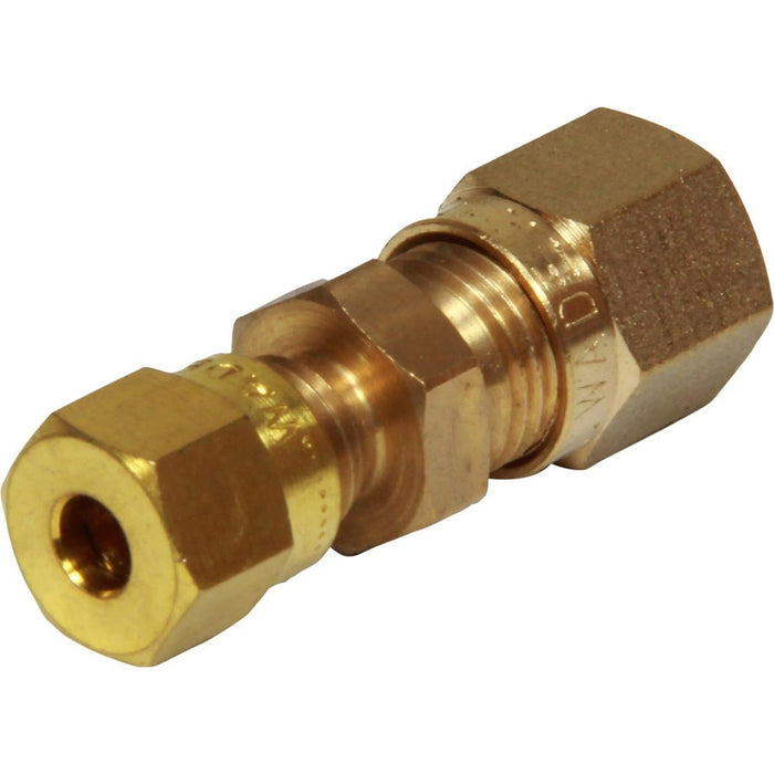 AG Brass Straight Coupling 6mm x 4mm for Caravan/Motorhome