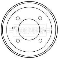 Genuine Borg & Beck Brake Drum fits Hyundai Accent 06960999 BBR7197 Borg & Beck  - Dynamic Drive