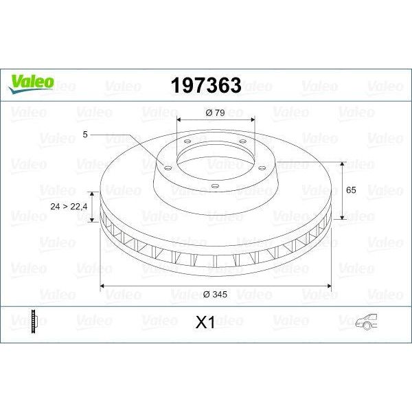 Genuine Valeo Brake Disc X1 Fits BMW 7-Serie Rear Valeo  - Dynamic Drive