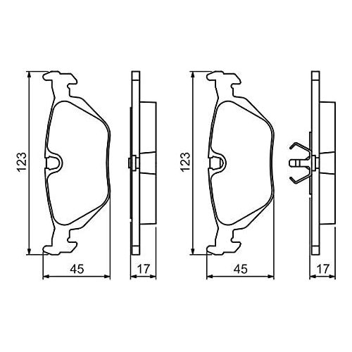 Genuine Bosch Brake Pad Set Bp533 fits BMW Z3 Cabrio - 1.9 - 95-99 0986460964