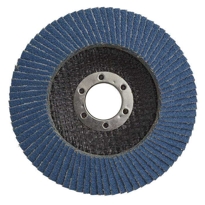 Sealey 115mm Zirconium Flap Discs 40Grit 22mm Bore - Pack of 10 FD1154010 Sealey  - Dynamic Drive