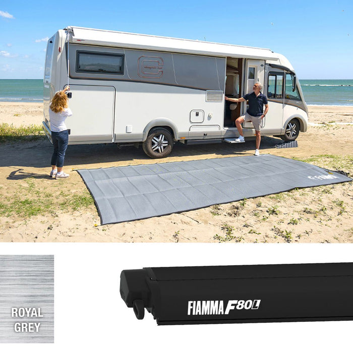 Fiamma F80L 600 Awning Deep Black Royal Grey