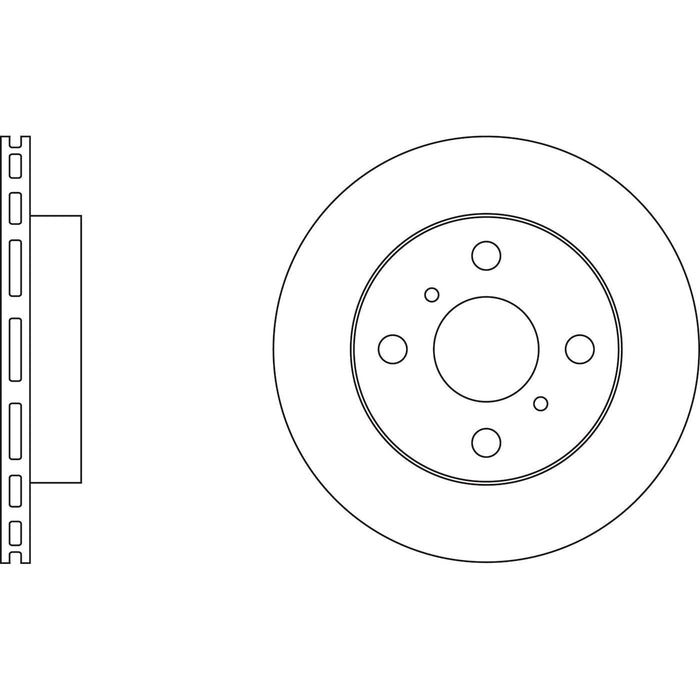 Genuine APEC Front Brake Discs & Pads Set Vented for Toyota Starlet