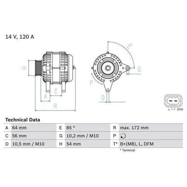 Bosch Reman Alternator 4999 0986049990