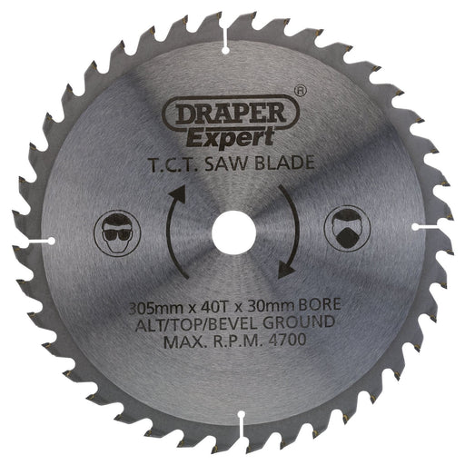 Draper TCT Saw Blade, 305 x 30mm, 40T 38150 Draper  - Dynamic Drive