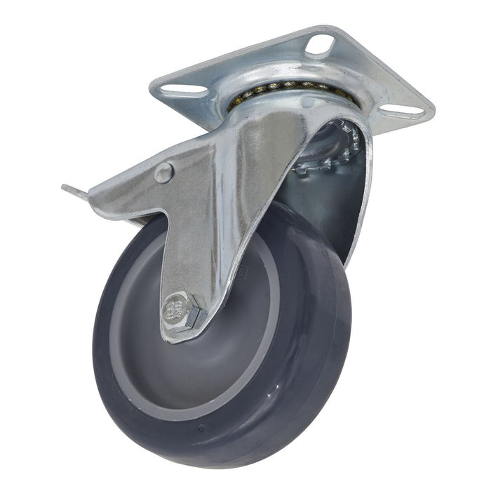 Sealey Castor Wheel Swivel Plate with Total Lock75mm SCW275SPL