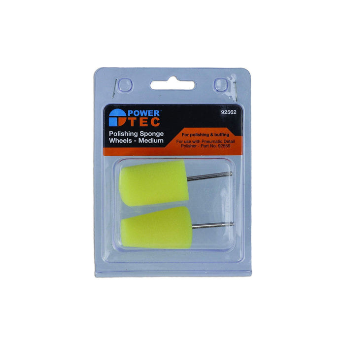 Power-Tec Polishing Sponge Wheels (Yellow, Medium) 2pc 92562