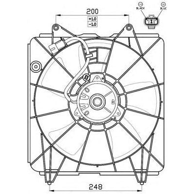 NRF RADIATOR FAN fits Honda Civic 38611RTA004 NRF  - Dynamic Drive