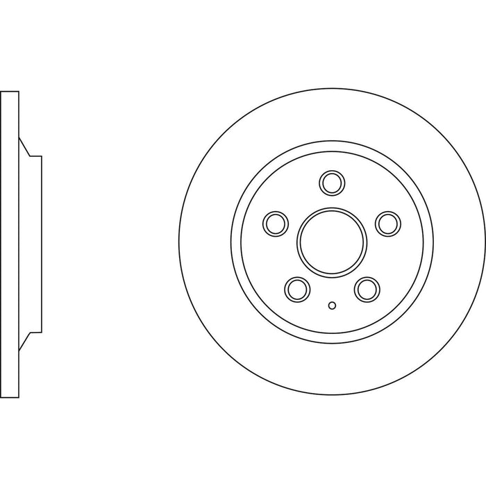 Genuine APEC Rear Brake Discs & Pads Set Solid for Mazda CX-5