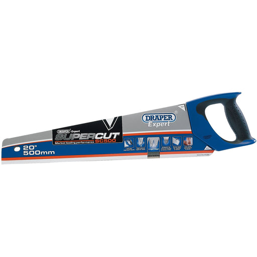 Draper Supercut Soft Grip Hardpoint Handsaw, 500mm/20", 11tpi/12ppi 49288 Draper  - Dynamic Drive