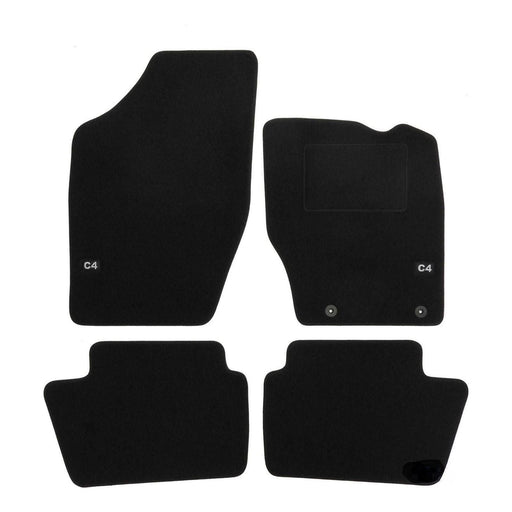 Tailored Logo Velour Carpet Floor Mats for Citroen C4 2004-2010 4PCS UKB4C  - Dynamic Drive