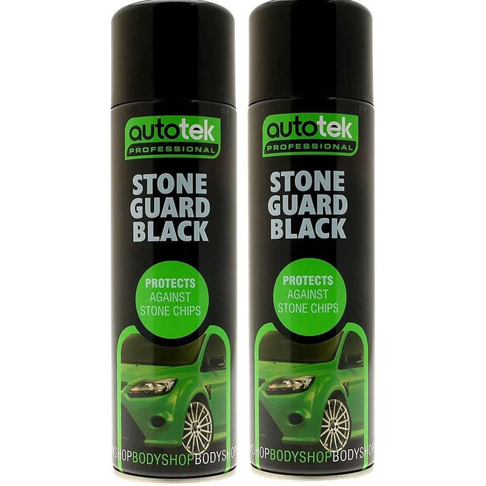 2 x 500ml Autotek Stone Guard BLACK stone chip protection spray paint Autotek  - Dynamic Drive