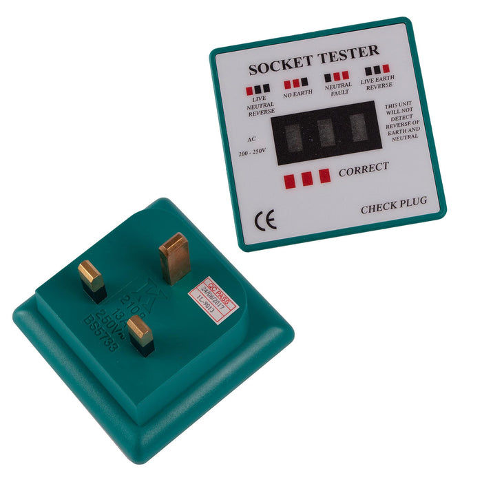 Polarity Tester Socket Tester Plug-In Mains Tester Caravan Motorhome Powerpart  - Dynamic Drive