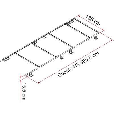 Fiamma Roof Rail for Ducato H3 High Roof L3 L4 Length Motorhome 05808-03 NOVA  - Dynamic Drive