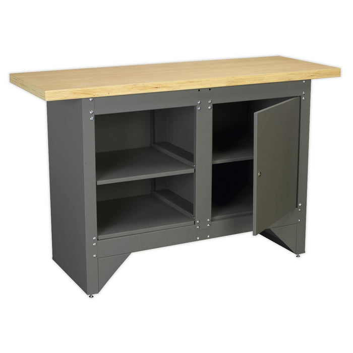 Sealey Workbench with Cupboard Heavy-Duty AP2010 Sealey  - Dynamic Drive