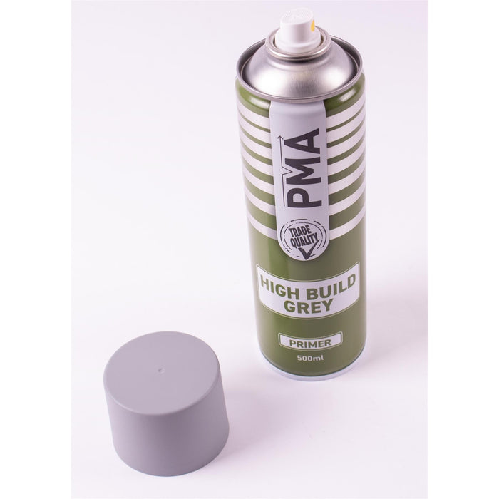 4x High Build Primer - 500ml Spray On Paint - Autotek Grey Aerosol High Coverage