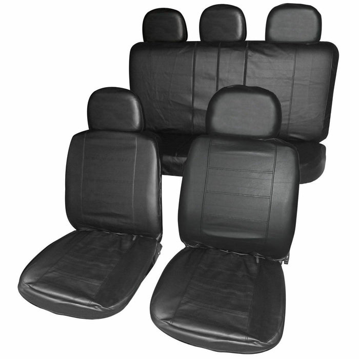 Leatherette Full Set Front & Rear Car Seat Covers for Hyundai Terracan 03-07 UKB4C  - Dynamic Drive