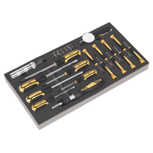 Sealey Tool Tray with Screwdriver Set 36pc S01128 Sealey  - Dynamic Drive