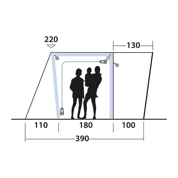 Outwell Jonesville 290SA Flex Drive-Away Awning Campervan 175 - 200 cm Outwell  - Dynamic Drive