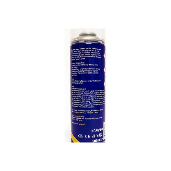 2x NAPA Silicone Lubricant Aerosol Spray Grease Can Water Resistant 500ml Napa  - Dynamic Drive