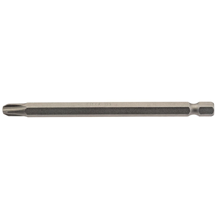 Draper Cross Slot Insert Bit, 1/4" Hex, 100mm Long, No.3 (Pack of 1) 64366 Draper  - Dynamic Drive