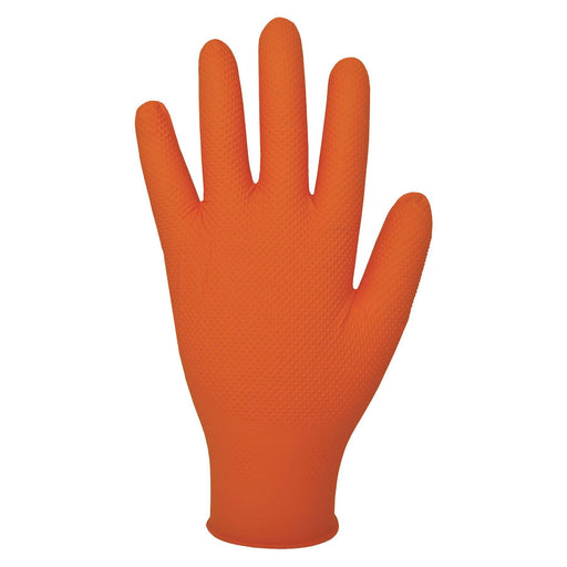 2x Bodyguard Finite Orange Grip Textured Grip Pattern Nitrile Gloves Small Box 90 Bodyguard  - Dynamic Drive