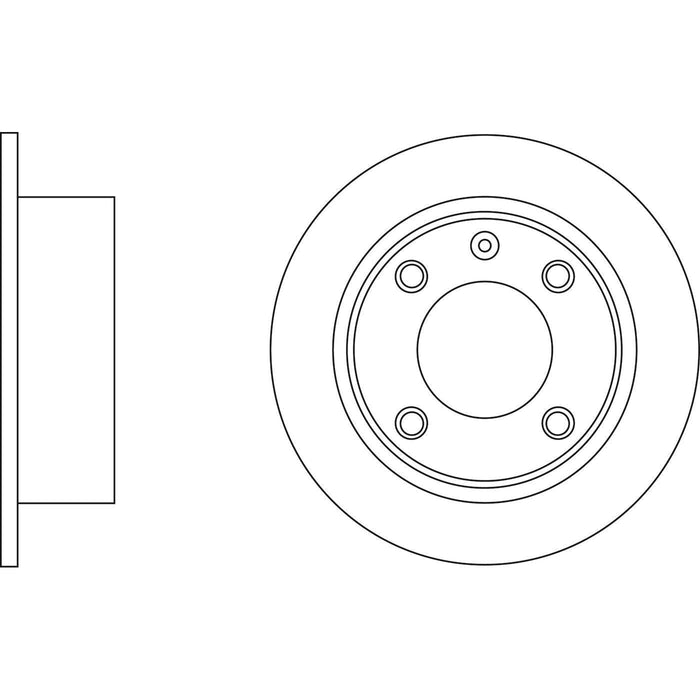 Apec Brake Disc Rear Fits Citroen Xantia