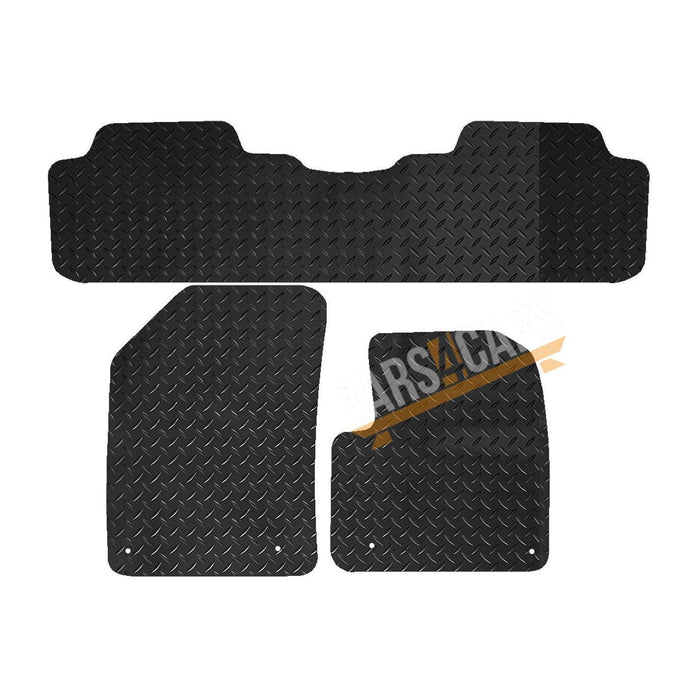 Fully Tailored Black Rubber Car Mats for Citroen C5 08 ON Set of 3 With 4 Clips UKB4C  - Dynamic Drive