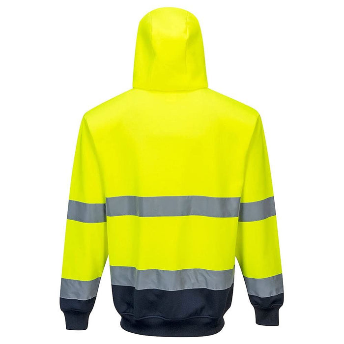 Portwest Two-Tone Zip Front Hoodie - Yellow/Navy - Large Portwest  - Dynamic Drive