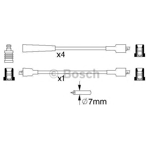 Genuine Bosch Ignition Lead B880 fits Ford Fiesta - 1.1 - 83-89 0986356880