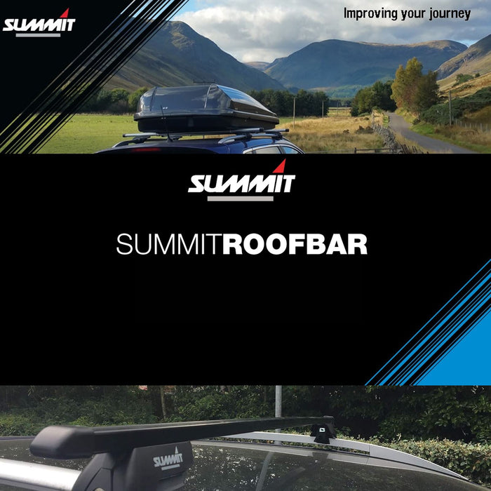 Summit SUP-830 Premium Railing Roof Bar for Cars with Raised Running Rails