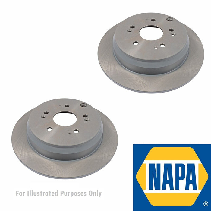 Pair of Napa Brake Disc Rear Fits Nissan Cefiro Juke Nv200 Pulsar Qashqai