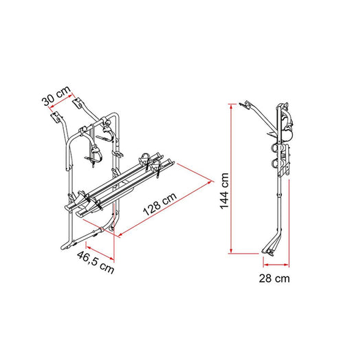 Fiamma Carry Bike for VW T5 Aluminium Bike Rack for VW T5 Fiamma  - Dynamic Drive