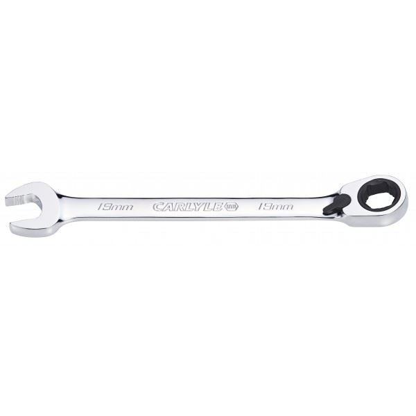 Carlyle Hand Tools Spanner - Reversible Ratcheting - Metric - 19 mm