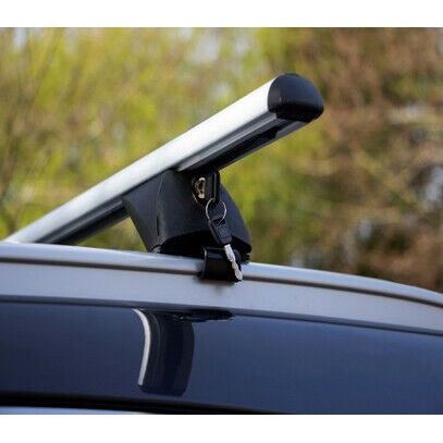 Locking Aluminium Flush Solid Roof Rail Cross Bars fits Seat Ateca 2016-2021 Maypole  - Dynamic Drive