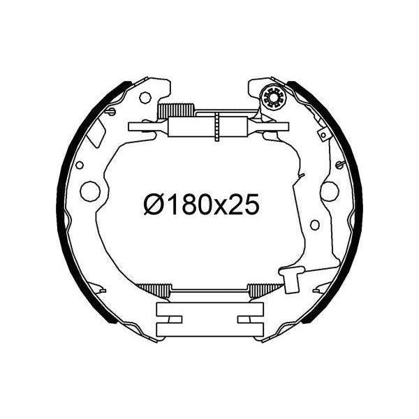 Genuine Valeo Pre-M. Brake Shoe Kit Fits Suzuki Wagon R R+