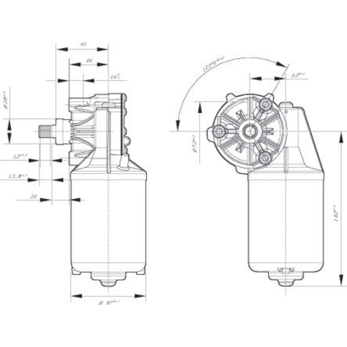 Genuine Bosch Wiper Motor fits Temsa MD 9 - 6.9 4x2 - 10- 0986337402