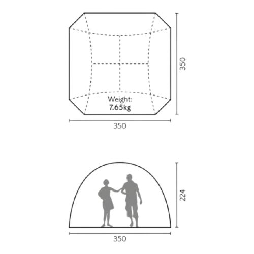 Event Shelter Royal Leisure 3.5x3.5x2.3m Outdoors Garden Gazebo Inc Sidewalls