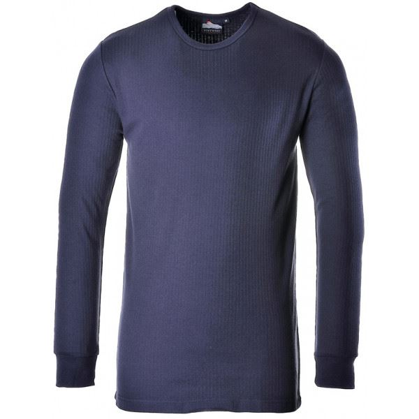 Portwest Thermal Long Sleeve T-Shirt - Navy - X Large Portwest  - Dynamic Drive