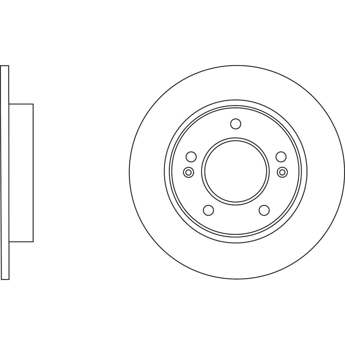 Genuine APEC Rear Brake Discs & Pads Set Solid for Hyundai ix20 Apec  - Dynamic Drive