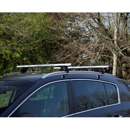 Locking Aluminium Flush Solid Roof Rail Cross Bars fits Peugeot 5008 2017 on Maypole  - Dynamic Drive