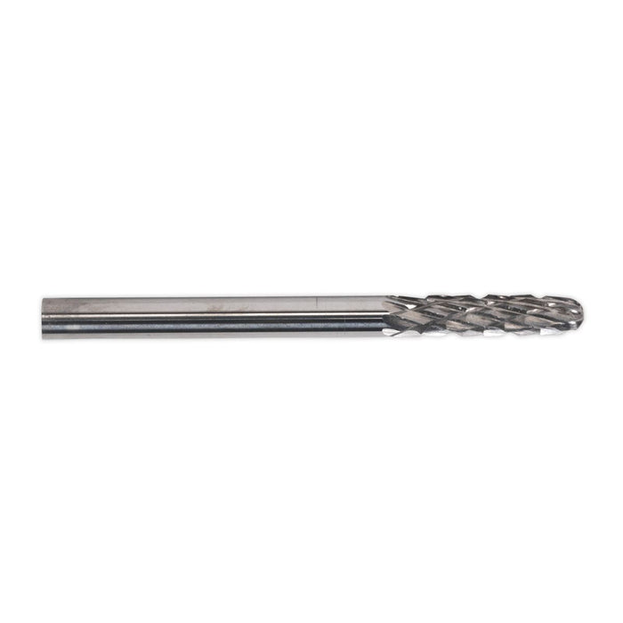 Sealey Micro Carbide Burr Ball Nose Cylinder 3mm Pack of 3 MCB002