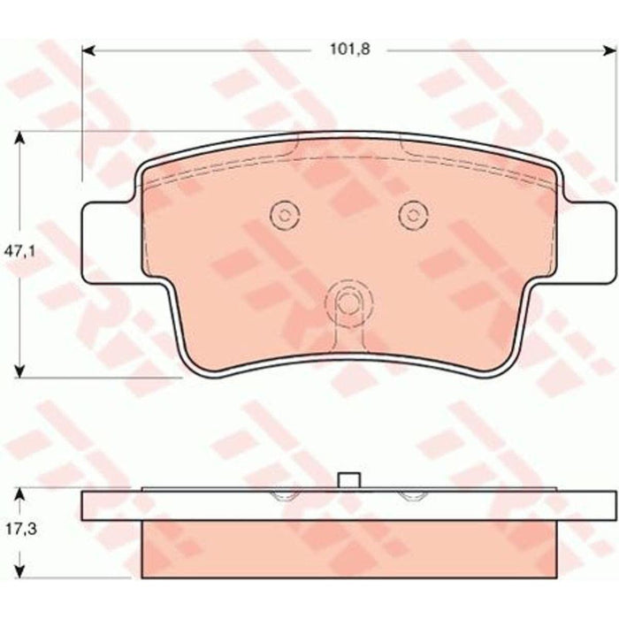 Genuine TRW Brake Pads (Rear) (R90) GDB1714