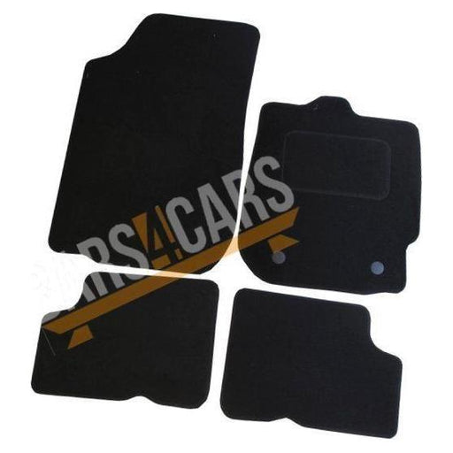 Fully Tailored Blue White Trim Carpet Mats fits Dacia Duster 13> Set of 4 With 2 Clips UKB4C  - Dynamic Drive