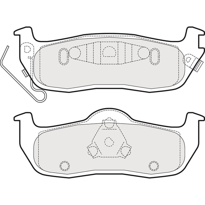 Apec Brake Pads Rear Fits Nissan Navara