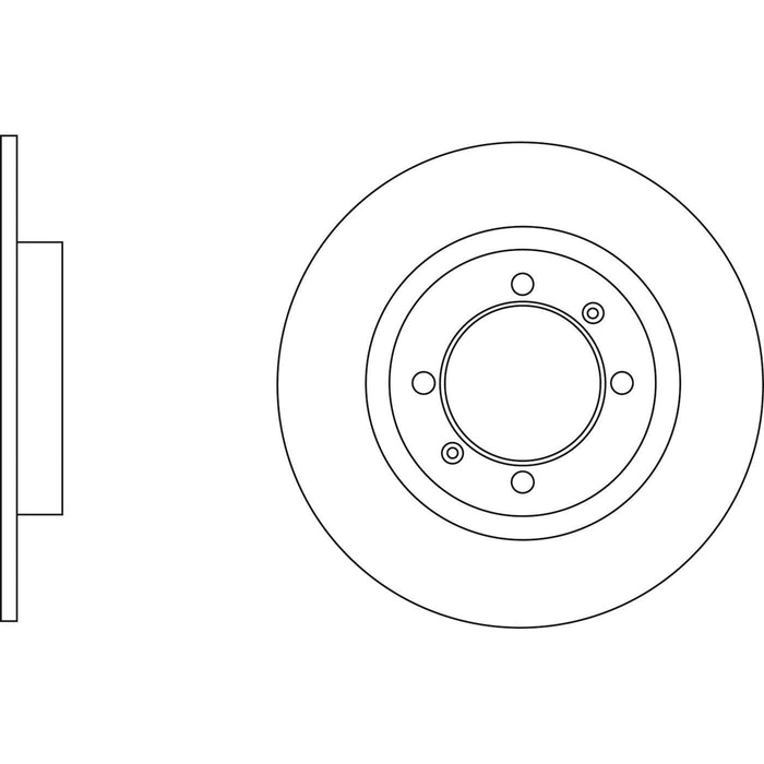 Genuine APEC Rear Brake Discs & Pads Set Solid for Proton Gen-2