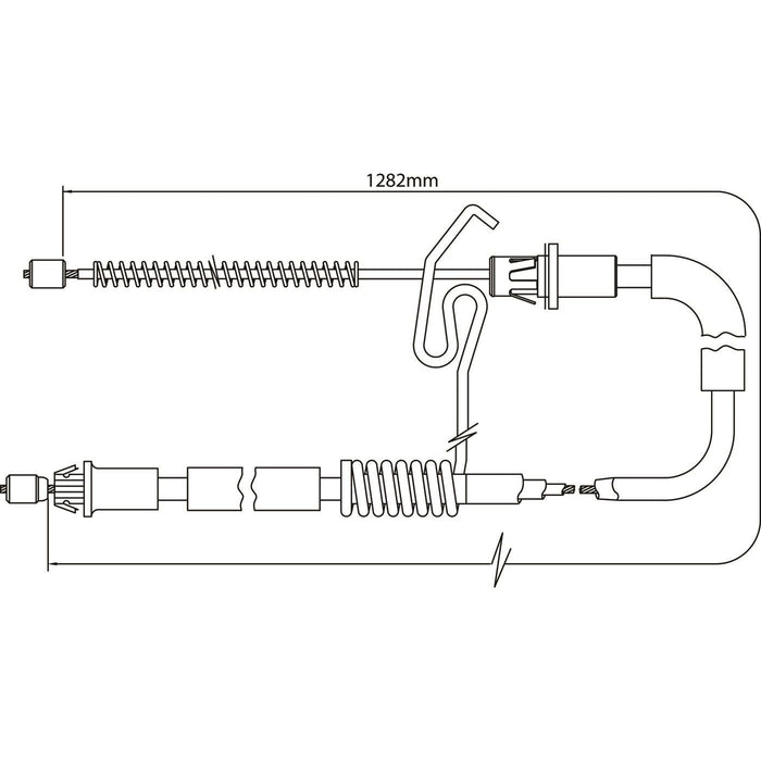 Apec Brake Cable Rear Right Fits Ford Transit